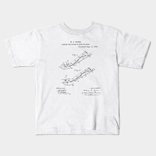 Lasting the uppers of boots or shoes Vintage Patent Hand Drawing Kids T-Shirt